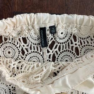 Cynthhia Rowley lace crochet coverups